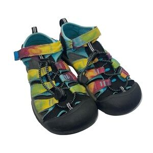 Keen Shoes Size 2 US Big Kids Rainbow Tie Dye Newport H2 Hybrid Sandal Quick-dry
